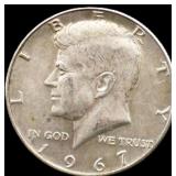 1967 Kennedy half dollar