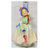 Vntg 5in Royal Daulton Babie in green dress figure
