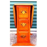 Vintage drop side table with drawer see photos