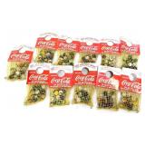Lot of 11 bags of Coca Cola marbles in org packs