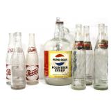 Lot of 8 vintage Pepsi bottles