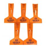 5 orange plastic Gulf adv ice scrapers