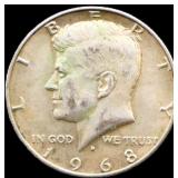 1968 Kennedy half dollar