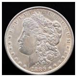 1886 Morgan silver dollar