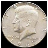 1967 Kennedy half dollar