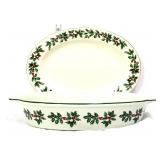 2 piece Baun Bro Formalities holly dish lot