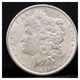 1889 Morgan silver dollar