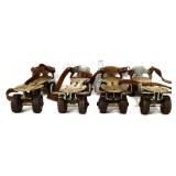 2 pairs of vintage roller skates