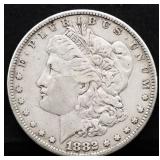 1882 Morgan silver dollar