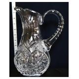 Vintage cut glass pinwheel pitcher