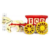 Cast iron ice wagon with horse figure