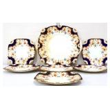 Vntg 7 piece English cake set