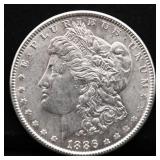 1886 Morgan silver dollar