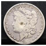 1881 Morgan silver dollar