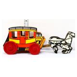 Vntg Keystone Frontier Stagecoach toy
