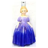 Vntg 5in Royal Doulton Marie figure, blue dress