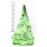 Fenton 7in jade slag Halloween Christmas tree