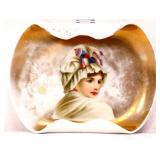 Vintage folded edge portrait dish