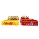 Lot of 8 mini Coca Cola bottle holders & bottles