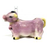 Vintage purple & yellow cow creamer