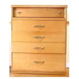 MCM Bassett blonde 4 drawer tall chest