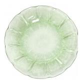 Vntg green depression cherry blossom dinner plate