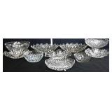 MIxed estate clear glassware lot