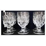 6 clear moon & stars stemware