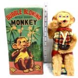 Vntg Bubble Blowing Monkey figure w org box