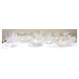 MIxed estate clear glassware lot
