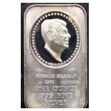 1oz Ronald Reagan silver bar