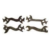Lot of 4 vintage wrenchs