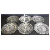 6 piece clear glass estate lot