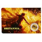 1/1000 gold piece on Britannia card