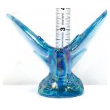 Fenton blue iridescent butterfly figure