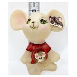 Fenton brown mouse with kitten & mouse scene