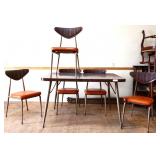 MCM 6 piece dining set w/ leaf see photos