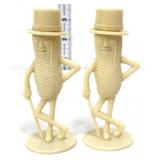 Pair vntg Mr Peanut cream salt/pepper shakers