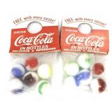 Lot of 2 bags of Coca Cola marbles