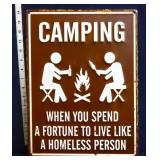 Metal Camping sign
