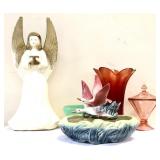 Mixed estate lot, inc angel figure, see photos