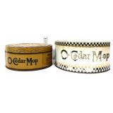 Lot of 2 vntg Cedar Mop adv tins