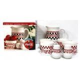7 piece Coca Cola stoneware serving set in box