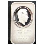 1oz Andrew Jackson silver bar