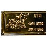 1 troy ounce Utah state silver bar