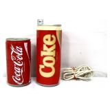 Lot of 2 Coca Cola can telephones