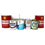 Lot of 9 vintage oil cans NO SHIPPING