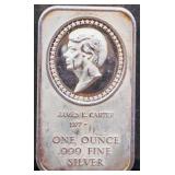 1oz Jimmy Carter silver bar
