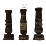 Lot of 3 vintage hose nozzles