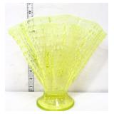 Fenton topaz opalescent hobnail 10in fan vase